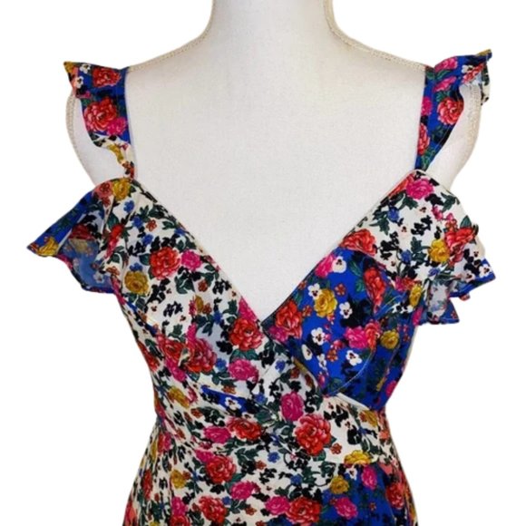 Majorelle Nolita Midi Dress, Patchwork Multi Color Floral Print - Picture 9 of 15